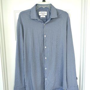 Mizzen+Main XL Trim Fit Men's Shirt Long Sleeve Blue Check Spinnaker Wicking